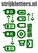 Vel Strijkletters Telefoon Symbolen 2 Reflecterend Donker Groen - afb. 1
