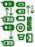 Vel Strijkletters Telefoon Symbolen 2 Reflecterend Donker Groen - afb. 2