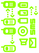 Vel Strijkletters Telefoon Symbolen 2 Reflecterend Groen - afb. 2