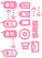 Vel Strijkletters Telefoon Symbolen 2 Glitter Medium Pink - afb. 2