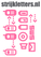 Vel Strijkletters Telefoon Symbolen 2 Glitter Neon roze Glitter - afb. 1