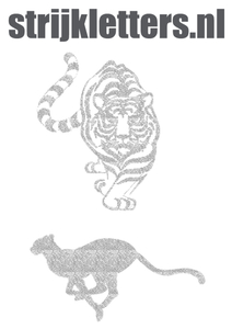 Vel Strijkletters Tijger Glitter Silver 450 - afb. 1