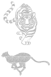 Vel Strijkletters Tijger Glitter Silver 450 - afb. 2