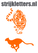 Vel Strijkletters Tijger Flock Oranje - afb. 1