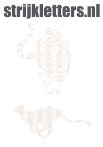 Vel Strijkletters Tijger Glitter White Glitter 444 - afb. 1
