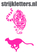 Vel Strijkletters Tijger Glow in the Dark Roze - afb. 1