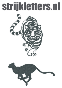 Vel Strijkletters Tijger Glitter Grey Glitter 459 - afb. 1
