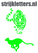 Vel Strijkletters Tijger Glow in the Dark Groen - afb. 1