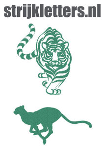 Vel Strijkletters Tijger Glitter Emerald Glitter 427 - afb. 1