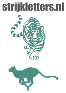 Vel Strijkletters Tijger Glitter Jade Glitter 482 - afb. 1