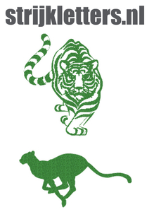 Vel Strijkletters Tijger Glitter Green Glitter 455 - afb. 1