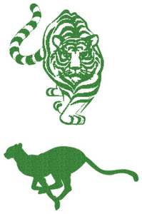 Vel Strijkletters Tijger Glitter Green Glitter 455 - afb. 2