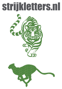 Vel Strijkletters Tijger Glitter Light Green Glitter 483 - afb. 1