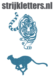 Vel Strijkletters Tijger Glitter Bleu Glitter 454 - afb. 1