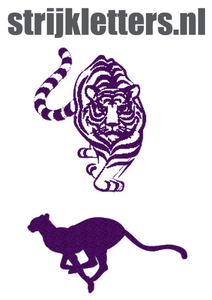Vel Strijkletters Tijger Glitter Purple Glitter 424 - afb. 1