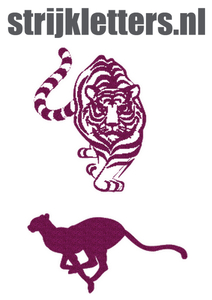 Vel Strijkletters Tijger Glitter Hot Pink Glitter 432 - afb. 1