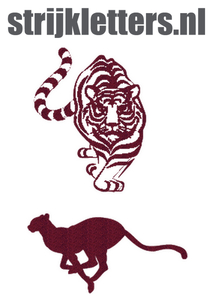 Vel Strijkletters Tijger Glitter Burgundy  Glitter 422 - afb. 1