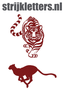 Vel Strijkletters Tijger Glitter Red Glitter 456 - afb. 1