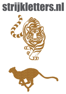 Vel Strijkletters Tijger Glitter Dark Gold 429 - afb. 1