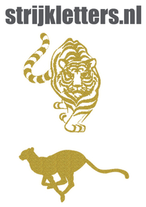 Vel Strijkletters Tijger Glitter Light Gold Glitter 425 - afb. 1