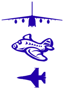 Vel Strijkletters Vliegtuigen Flex Royal Blauw - afb. 2