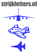 Vel Strijkletters Vliegtuigen Flex Pacific Blauw - afb. 1