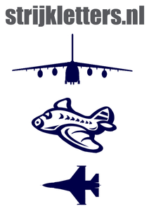 Vel Strijkletters Vliegtuigen Flex Donker Marine Blauw - afb. 1