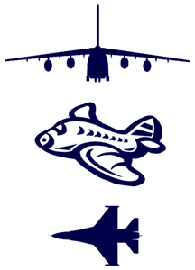 Vel Strijkletters Vliegtuigen Flex Donker Marine Blauw - afb. 2