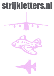 Vel Strijkletters Vliegtuigen Glitter Neon Purple 480 - afb. 1