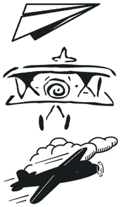 Vel Strijkletters Vliegtuigjes Design Carbon Zwart - afb. 2