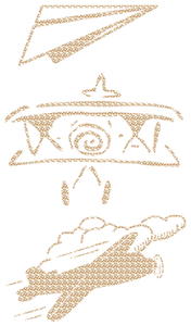 Vel Strijkletters Vliegtuigjes Design Leger Beige - afb. 2