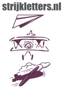 Vel Strijkletters Vliegtuigjes Holografische Paars - afb. 1