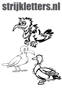 Vel Strijkletters Vogels Flex BORSTLOGO - afb. 1