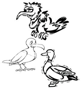 Vel Strijkletters Vogels Flex BORSTLOGO - afb. 2