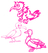 Vel Strijkletters Vogels Glow in the Dark Roze - afb. 2
