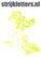 Vel Strijkletters Vogels Glow in the Darg Geel - afb. 1