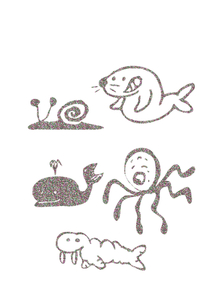 Vel Strijkletters Water Dieren Glitter Regenboog Multicolor 453 - afb. 2