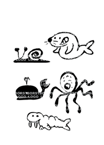 Vel Strijkletters Water Dieren Flex BORSTLOGO - afb. 2