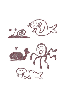 Vel Strijkletters Water Dieren Glitter Rose Gold Glitter 486 - afb. 2