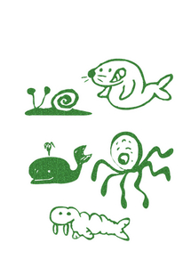 Vel Strijkletters Water Dieren Glitter Green Glitter 455 - afb. 2