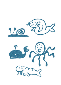 Vel Strijkletters Water Dieren Glitter Bleu Glitter 454 - afb. 2