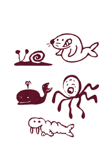 Vel Strijkletters Water Dieren Glitter Burgundy  Glitter 422 - afb. 2