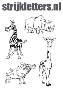 Vel Strijkletters Wilde Dieren Flex BORSTLOGO - afb. 1