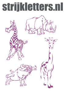 Vel Strijkletters Wilde Dieren Glitter Lavender 428 - afb. 1