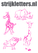 Vel Strijkletters Wilde Dieren Glow in the Dark Roze - afb. 1