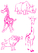 Vel Strijkletters Wilde Dieren Glow in the Dark Roze - afb. 2