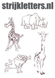 Vel Strijkletters Wilde Dieren Glitter Rose Gold Glitter 486 - afb. 1