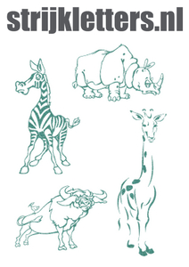 Vel Strijkletters Wilde Dieren Glitter Jade Glitter 482 - afb. 1