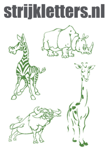 Vel Strijkletters Wilde Dieren Glitter Light Green Glitter 483 - afb. 1