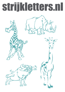 Vel Strijkletters Wilde Dieren Glitter Sky Bleu Glitter 445 - afb. 1